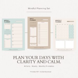 Focus & Flow: Daily, Weekly, Monthly Journal Planner